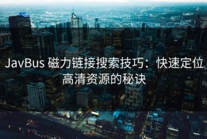 JavBus 磁力链接搜索技巧：快速定位高清资源的秘诀