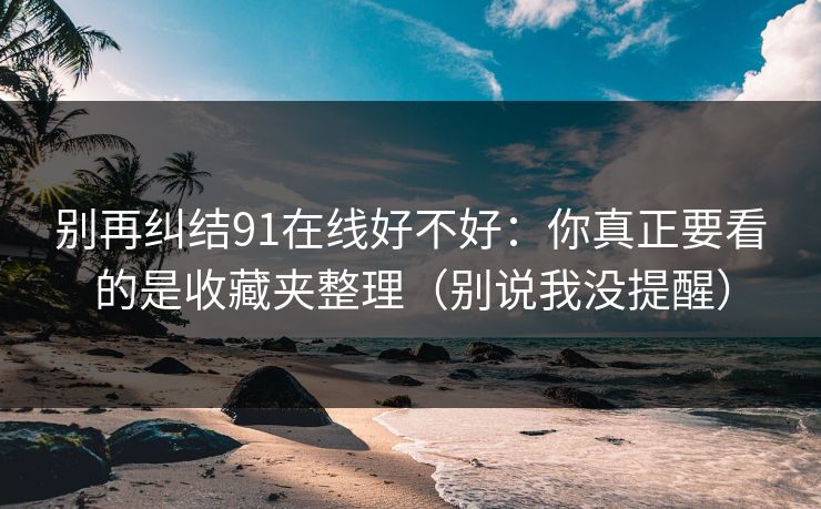 别再纠结91在线好不好：你真正要看的是收藏夹整理（别说我没提醒）