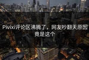 Pivixi评论区沸腾了，网友吵翻天原因竟是这个