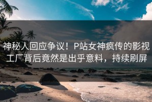 神秘人回应争议！P站女神疯传的影视工厂背后竟然是出乎意料，持续刷屏
