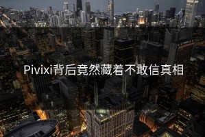 Pivixi背后竟然藏着不敢信真相