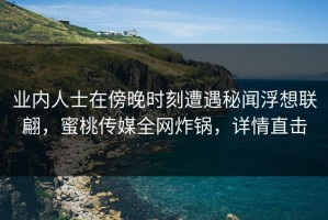 业内人士在傍晚时刻遭遇秘闻浮想联翩，蜜桃传媒全网炸锅，详情直击