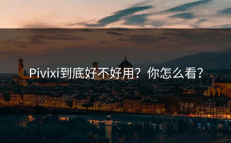 Pivixi到底好不好用？你怎么看？
