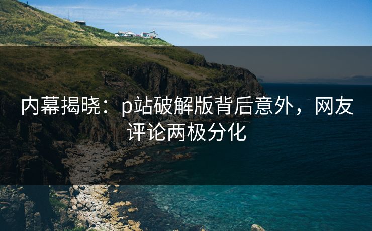 内幕揭晓：p站破解版背后意外，网友评论两极分化