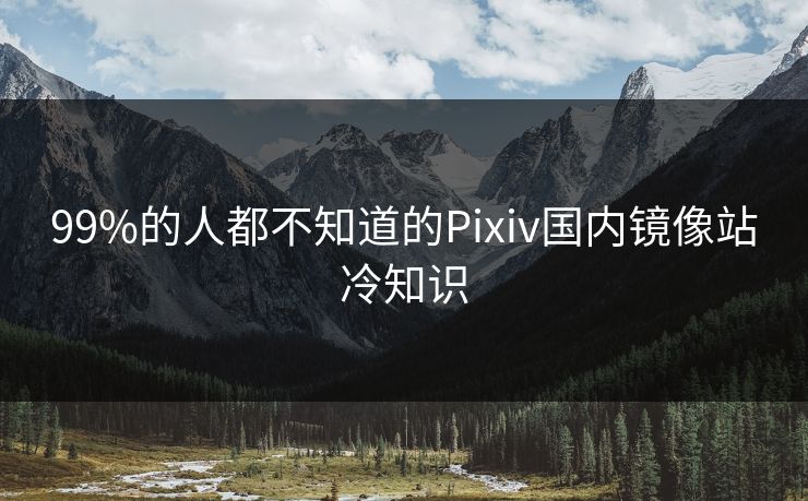 99%的人都不知道的Pixiv国内镜像站冷知识