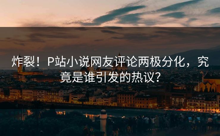 炸裂！P站小说网友评论两极分化，究竟是谁引发的热议？