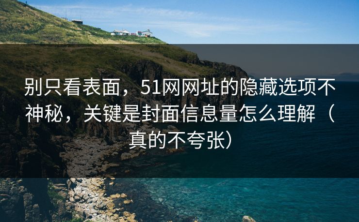 别只看表面，51网网址的隐藏选项不神秘，关键是封面信息量怎么理解（真的不夸张）